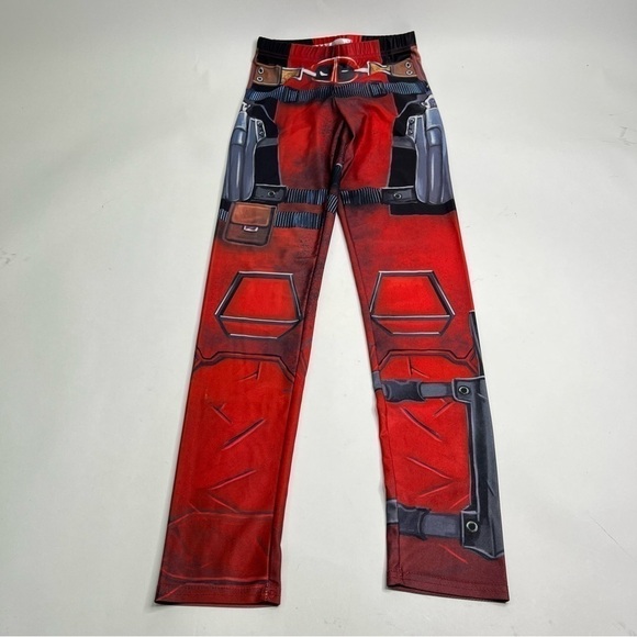 MARVEL Deadpool Comic Superhero Sexy Cosplay Halloween Costume Stretchy Leggings - Picture 2 of 11